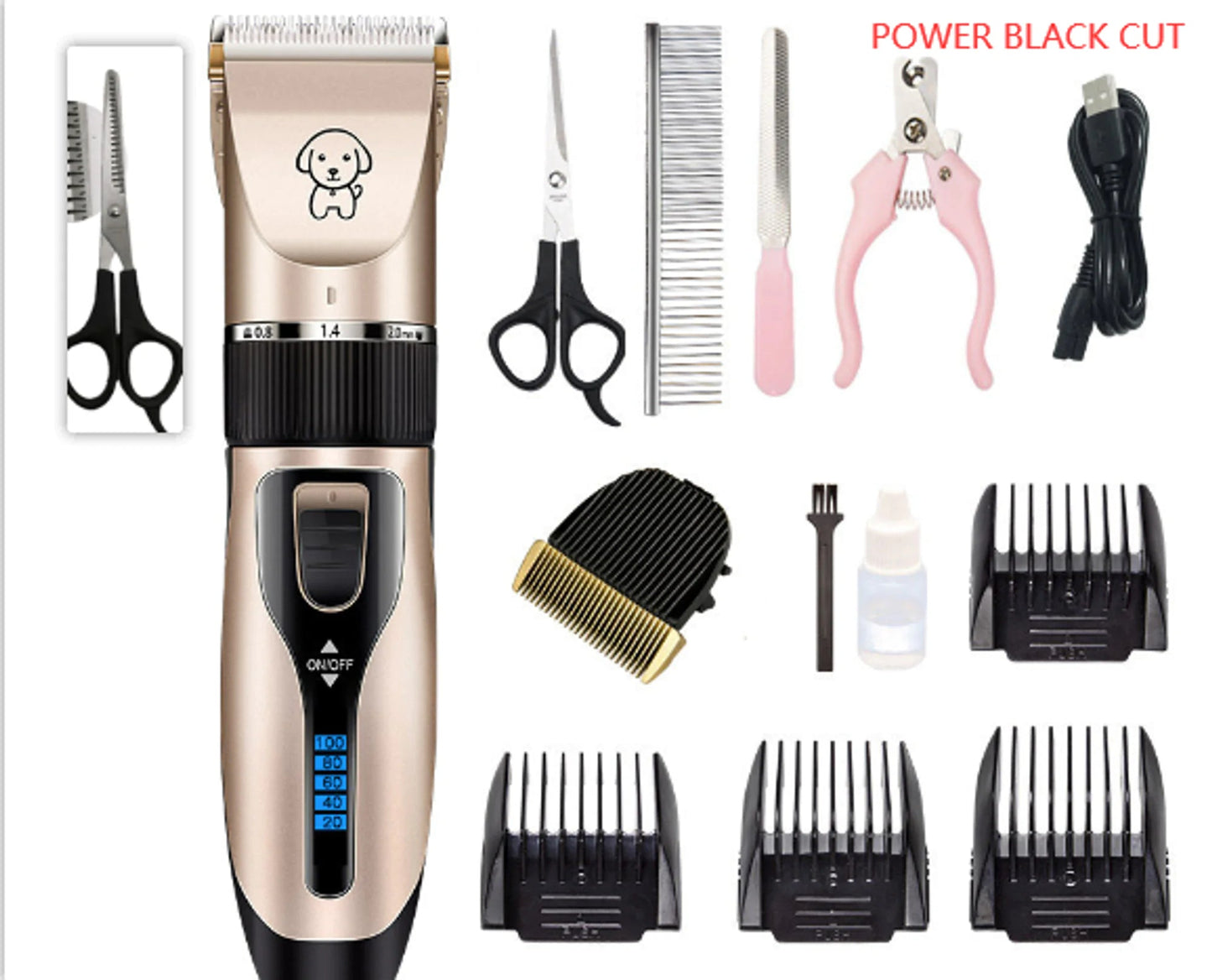 Professional Pet Grooming Kit: Advanced Dog Hair Clippers