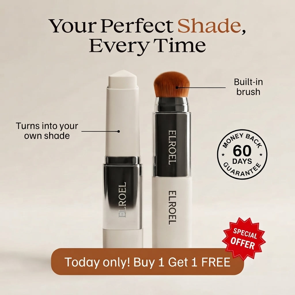 Elroel® Color-Adapting Foundation Stick with Built-In Brush brandify
